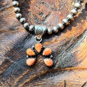 Mini Naja Pendant – Sterling Silver & Spiny Oyster | Southwestern